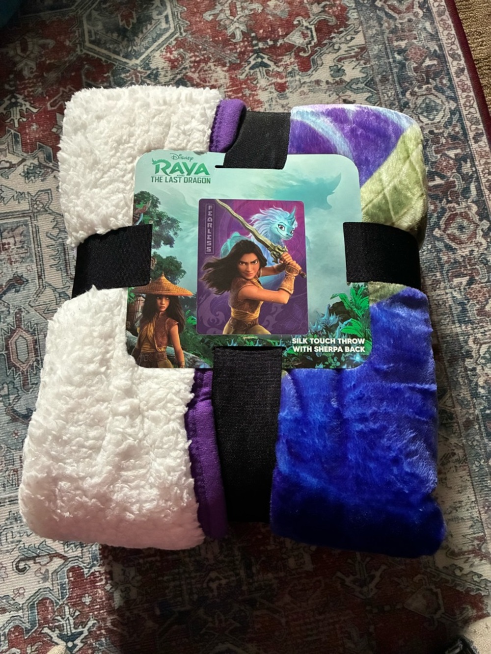 Disney Raya and the Last Dragon Silk Touch Sherpa Throw Blanket